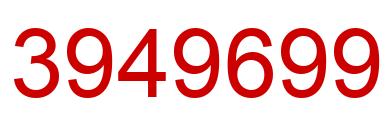 Número 3949699 imagen rojo