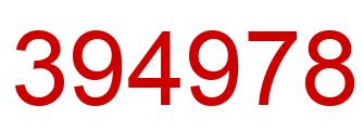 Número 394978 imagen rojo