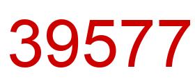 Número 39577 imagen rojo