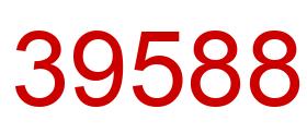 Number 39588 red image