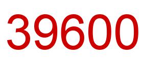 Number 39600 red image