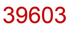 Number 39603 red image