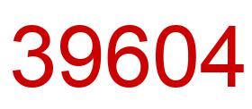 Number 39604 red image