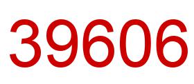 Number 39606 red image