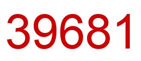 Number 39681 red image