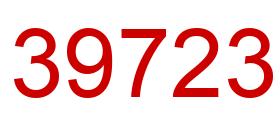 Number 39723 red image