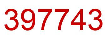 Number 397743 red image