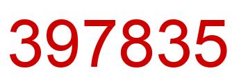 Number 397835 red image