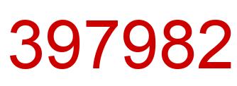 Number 397982 red image