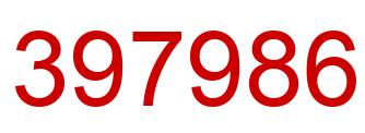 Number 397986 red image