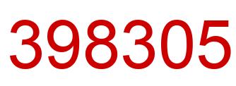 Number 398305 red image