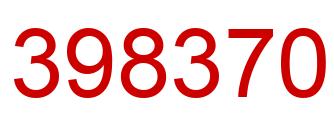 Number 398370 red image