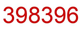 Number 398396 red image