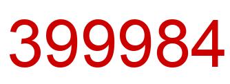 Number 399984 red image