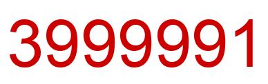 Number 3999991 red image
