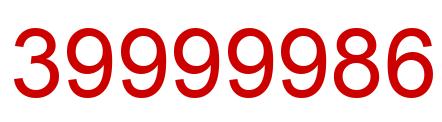 Number 39999986 red image