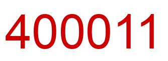 Number 400011 red image