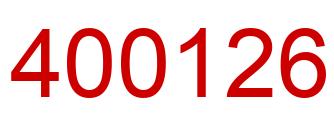 Número 400126 imagen rojo