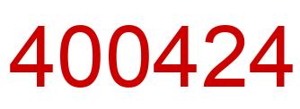 Número 400424 imagen rojo