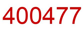 Number 400477 red image