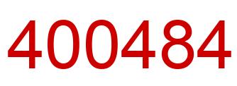 Number 400484 red image