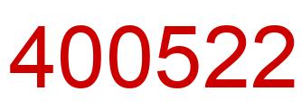 Number 400522 red image