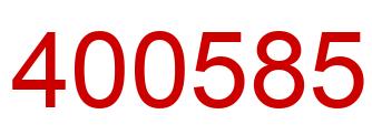 Número 400585 imagen rojo