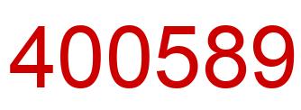 Número 400589 imagen rojo