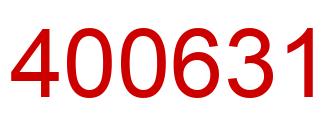 Number 400631 red image