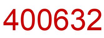 Number 400632 red image