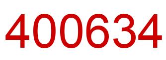 Number 400634 red image
