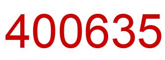 Number 400635 red image