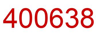 Number 400638 red image