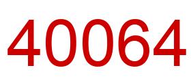 Number 40064 red image