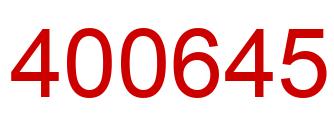 Number 400645 red image