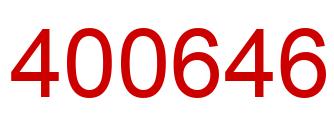 Number 400646 red image