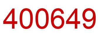 Number 400649 red image