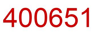 Number 400651 red image