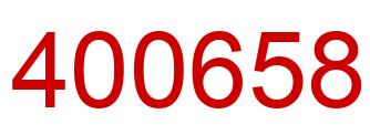 Número 400658 imagen rojo