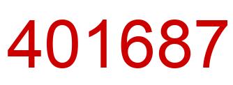Number 401687 red image