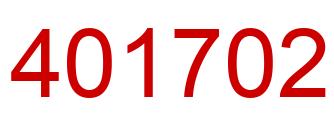 Number 401702 red image