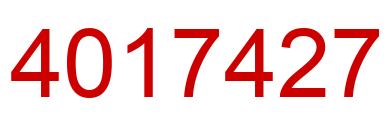 Número 4017427 imagen rojo