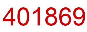 Number 401869 red image