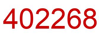 Number 402268 red image