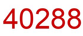 Number 40288 red image