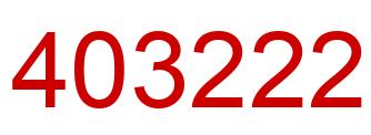 Number 403222 red image
