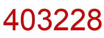 Number 403228 red image