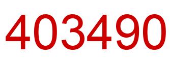 Number 403490 red image
