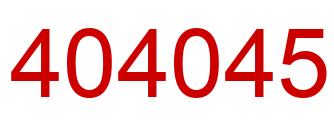 Number 404045 red image