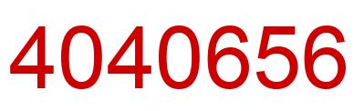 Número 4040656 imagen rojo